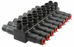 Insulated Aluminum Pedestal Connector, Dual Rated, Conductor Range 750-2, 6 Ports