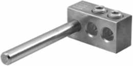 Aluminum Pole Type Overhead Transformer Lug, Dual Rated, Conductor Range 1/0-14, 2 Ports, Left Handed