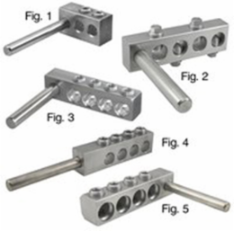Aluminum Pole Type Overhead Transformer Lug, Dual Rated, Conductor Range 250-10, 2 Ports, Left Handed