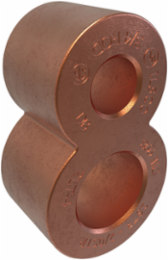 Permaground Copper Grounding Connector, Main Conductor Range 2/0-2, Tap Range 2/0-2, Ground Rod Size 3/4in, Rebar Sizes #3-#4, UL, CSA