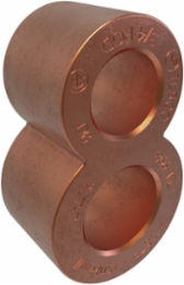 Permaground Copper Grounding Connector, Main Conductor Range 250-4/0, Tap Range 250-4/0, Ground Rod Size 3/4in, Rebar Sizes #5-#6, UL, CSA