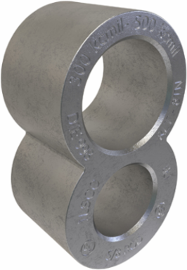 Permaground Copper Grounding Connector, Main Conductor Range 500-300, Tap Range 500-300, Ground Rod Size 5/8in, UL, CSA