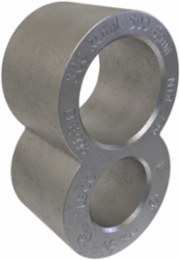 Permaground Copper Grounding Connector, Main Conductor Range 500-300, Tap Range 500-300, Ground Rod Size 5/8in, UL, CSA