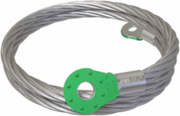 Copper Surface Bonding Jumper, 2 Holes, 1/4in Bolt Size, 72in, UL