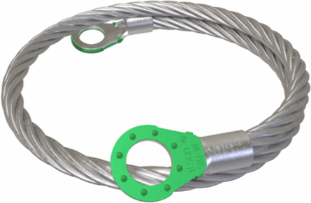 Copper Surface Bonding Jumper, 2 Holes, 3/8in Bolt Size, 24in, UL