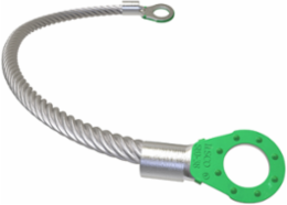Copper Surface Bonding Jumper, 2 Holes, 3/8in Bolt Size, 7-1/2in, UL