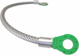 Copper Surface Bonding Jumper, 2 Holes, 5/16in Bolt Size, 15in, UL