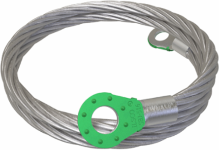 Copper Surface Bonding Jumper, 2 Holes, 5/16in Bolt Size, 60in, UL