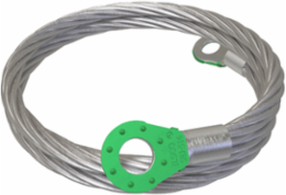 Copper Surface Bonding Jumper, 2 Holes, 5/16in Bolt Size, 72in, UL