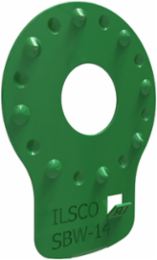 Surface Bonding Washer, 1/4in Bolt Size, Stainless Steel, Green, UL, Bag of 100