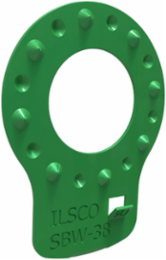 Surface Bonding Washer, 3/8in Bolt Size, Stainless Steel, Green, UL, Bag of 100