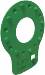 Surface Bonding Washer, 5/16in Bolt Size, Stainless Steel, Green, UL, Bag of 100