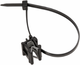 Nylon Wire Clip, Side 90° Cable Tie Orientation, 0.1250-0.2500in Thickness Range, 0.748in Height, Bag of 500, Includes Cable Tie