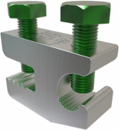 Aluminum Lay-in Ground Lug, Dual Rated, Conductor Range 4-14, Tin Plated, UL, CSA