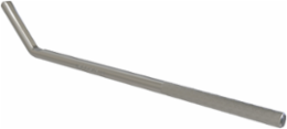 Structural Steel Ground Stud, 1/4in Nominal Rod Side, Equivalent Conductor Size 6, Tin Plated