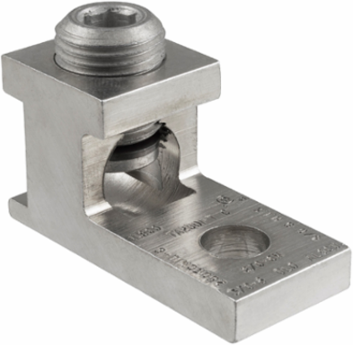 Aluminum Mechanical Lug, Conductor Range 250-6, 1 Port, 1 Hole, 5/16in Bolt Size, Tin Plated, UL, CSA