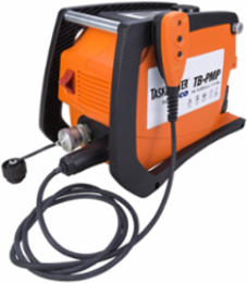 Taskmaster Hydraulic Pump for Remote Crimping or Cutting Heads, Includes Pump, 2 Batteries, 1 Battery Charger, Hose, Remote Cord, USB Cord, Shoulder Strap, Carrying Bag, and Instruction manual