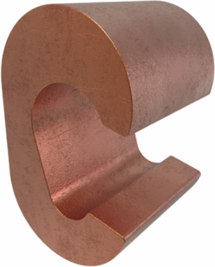 Permaground Copper Grounding C Crimp, Main Conductor Range 4/0-3/0 Sol, Tap Range 2-6 Sol, UL, CSA