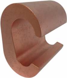 Permaground Copper Grounding C Crimp, Main Conductor Range 4-6 Sol, Tap Range 8 Str-8 Sol, UL, CSA