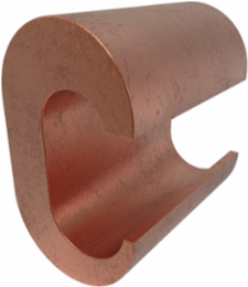 Permaground Copper Grounding C Crimp, Main Conductor Range 4-6 Sol, Tap Range 6 Str-6 Sol, UL, CSA