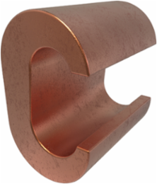 Permaground Copper Grounding C Crimp, Main Conductor Range 2 Str-2 Sol, Tap Range 4-8 Sol, UL, CSA