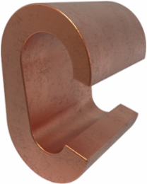 Permaground Copper Grounding C Crimp, Main Conductor Range 2/0-1/0 Sol, Tap Range 2-8 Sol, UL, CSA