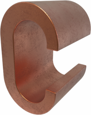 Permaground Copper Grounding C Crimp, Main Conductor Range 2/0-1/0 Sol, Tap Range 2/0-1/0, UL, CSA