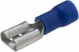 ILSCON Disconnect Terminal, Conductor Range 14-16, Female, Vinyl Insulated, Blue Color Code, 0.250 x .032in Tab Size, Pack of 50