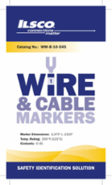 Stick-On Wire Marker Book, Vinyl Cloth, White Color, Text 0-45, 480 Markers Per Book