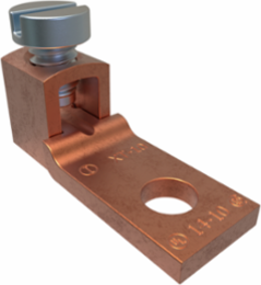 Copper Mechanical Lug, Conductor Range 10-14, 1 Port, 1 Hole, #6 Bolt Size, UL, CSA