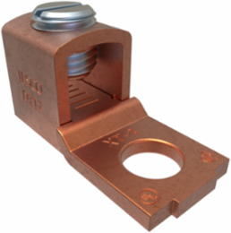 Copper Mechanical Lug, Conductor Range 4-14, 1 Port, 1 Hole, 1/4in Bolt Size, UL, CSA