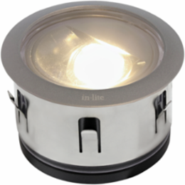 LUNA Integrated Ground Fixture, Warm White, 60mm, 2-3/8 Inch, 12V, 3W, IP67
