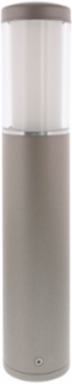 LIV LOW SILVER Bollard Fixture, 14.65 Inch Height, 12V, 1.5 Watt, 2.64 Inch Diameter