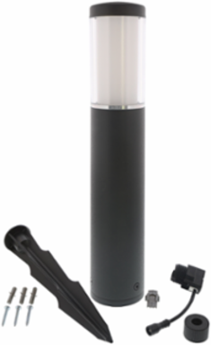 LIV LOW DARK Bollard Fixture, 14.65 Inch Height, 2.5 VA, Warm White 2,750 k