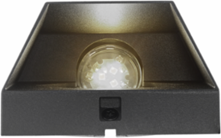 WEDGE DARK Wall Fixture, 12V AC, 1 Watt, Aluminum, 3.94 Inch Height, IP55