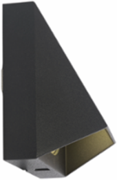 WEDGE DARK Wall Fixture, 12V AC, 1 Watt, Aluminum, 3.94 Inch Height, IP55