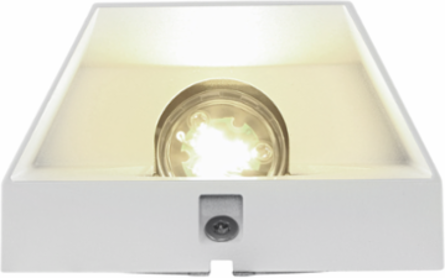 WEDGE WHITE Wall Fixture, 2.48 Inch Width, 12V AC, 1 Watt, Aluminum