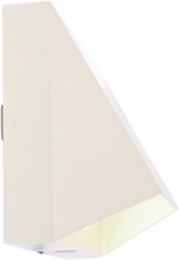 WEDGE WHITE Wall Fixture, 2.48 Inch Width, 12V AC, 1 Watt, Aluminum