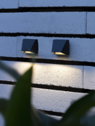 MINI WEDGE DARK Wall Fixture, Aluminum, 12V AC, 0.6 Watt, 2.36 Inch Width