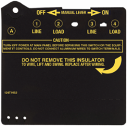Insulator for Double-Pole Time Switch Models T103-T105, T173-T176, T185, WH40