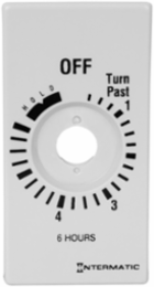 White 6-Hour Timer Plate with Hold Function