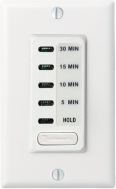 Electronic Countdown Timer, 120 VAC, 60 Hz, Preset Times 5-30 Minute, White