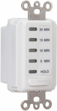 Electronic Countdown Timer, 120 VAC, 60 Hz, Preset Times 5-30 Minute, White