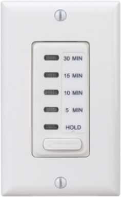 Electronic Countdown Timer, 120 VAC, 60 Hz, Preset Times 5-30 Minute, White