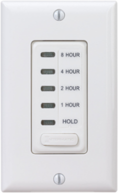 Electronic Countdown Timer, 120 VAC, 60 Hz, 1-8 Hour Preset, White
