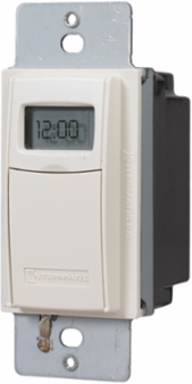 Programmable Countdown Timer 1 Second to 24 Hours, 120-277 VAC, Light Almond