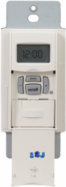 Programmable Countdown Timer 1 Second to 24 Hours, 120-277 VAC, Light Almond