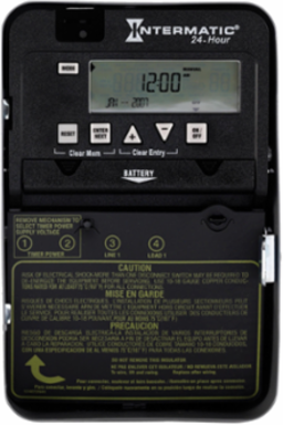 Electronic Time Switch, 24-Hour 1 Circuit, 120-277 VAC, SPST, Indoor Metal Enclosure