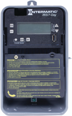 Electronic Time Switch, 1-Circuit, 7-Day/365-Day, 120-277 VAC, Outdoor Enclosure