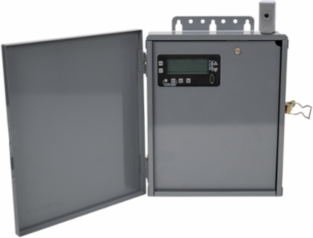Expanded 4-Pole Lighting Contractor Box, 120 - 600 VAC, 60 Hz, 4PST, Outdoor Metal Enclosure